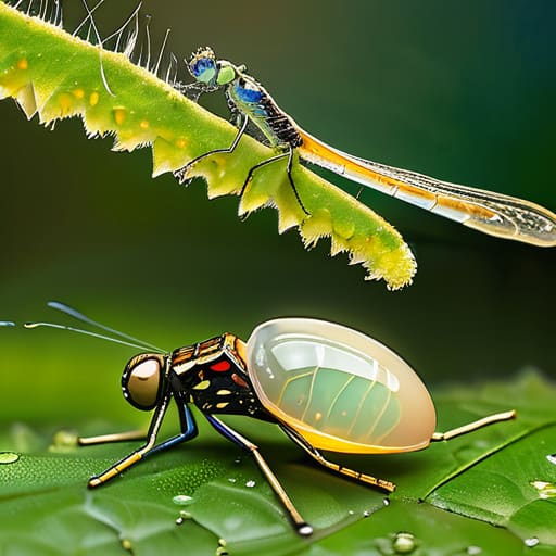 Diagram explaining how insect life cycles work.