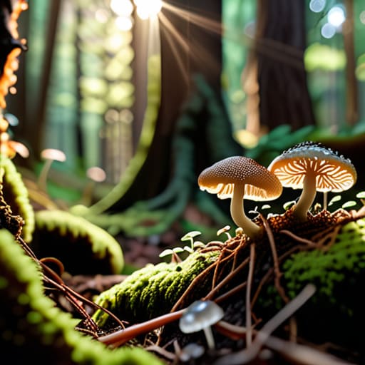 The role of fungi in forest soil health.