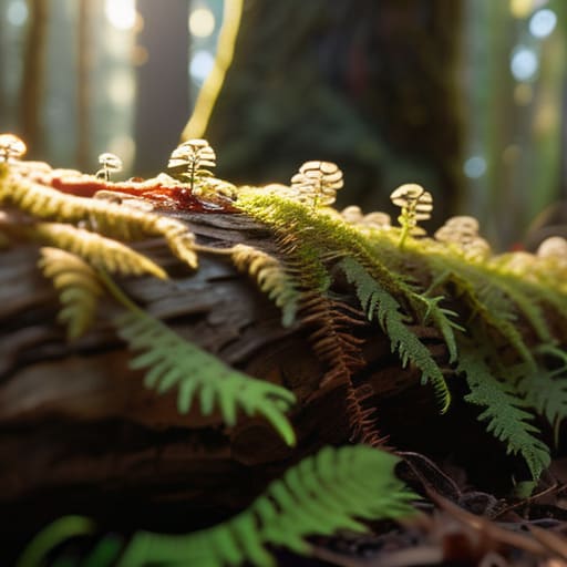 The role of fungi in healthy forest ecosystems.